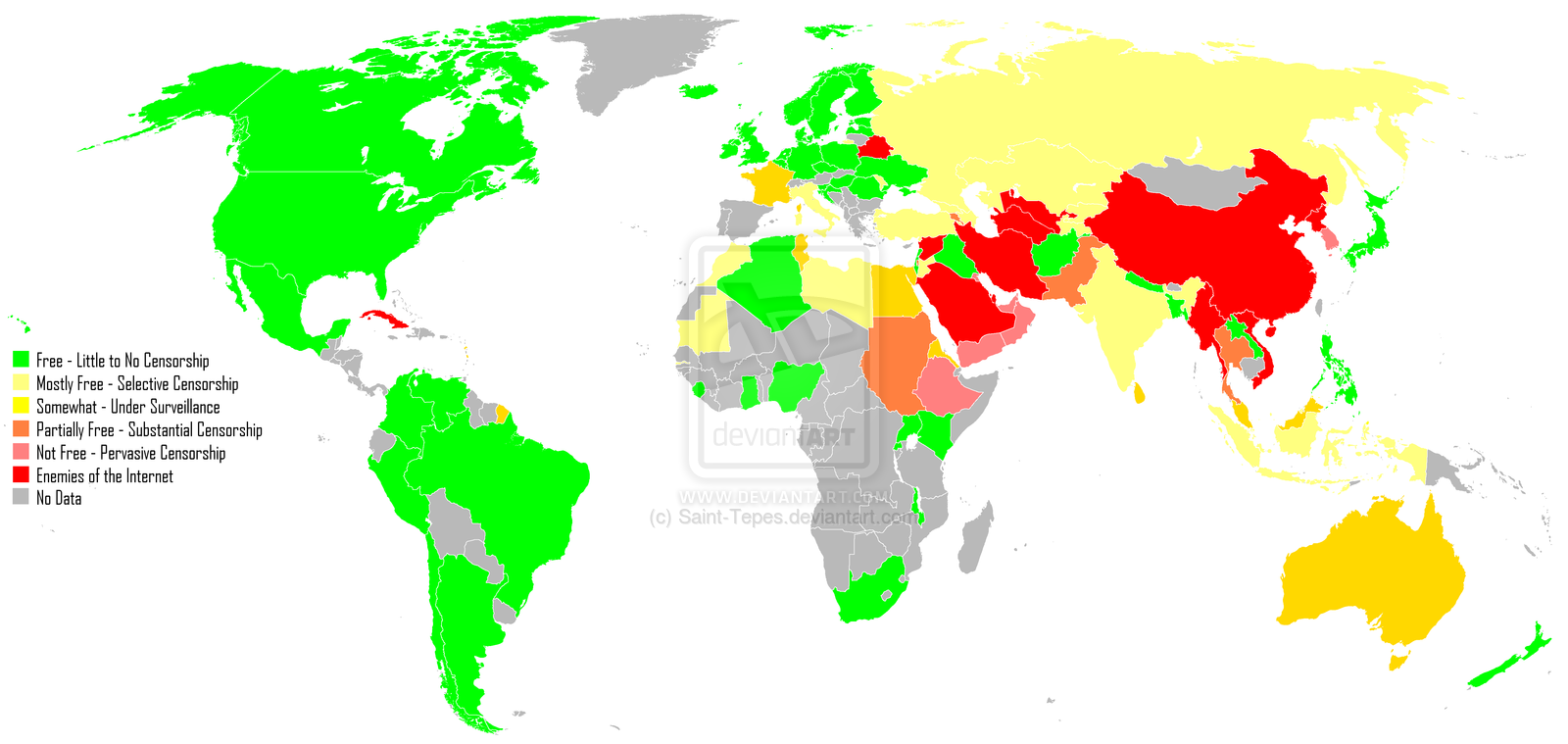 Internet Censorship World Map