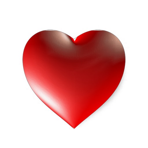 3D Style Heart Symbol Red Heart Stickers from Zazzle.