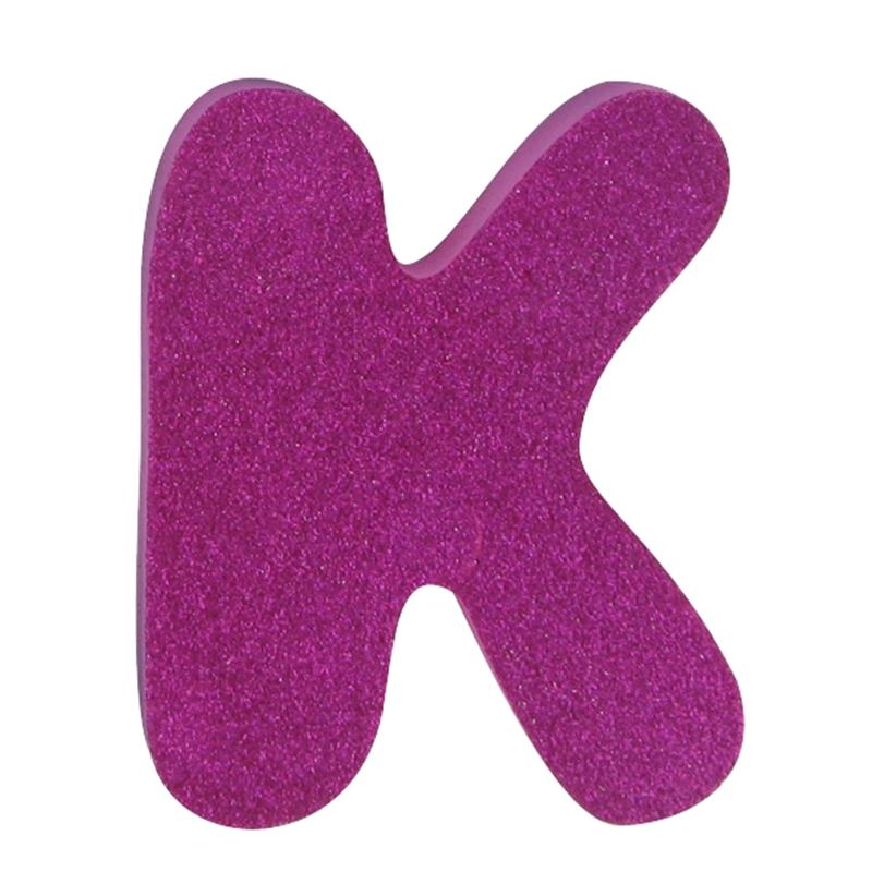 Hobbycraft Glitter Foam Letter K Pink | Hobbycraft