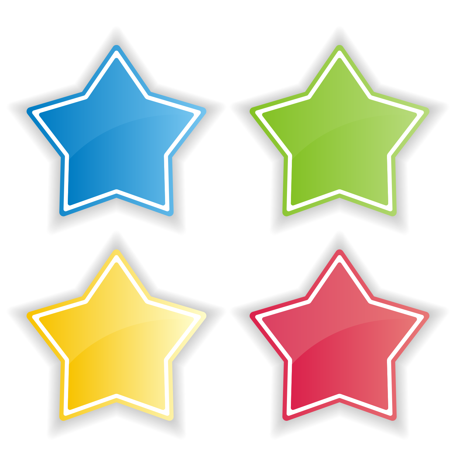 Vector for free use: Star icon set