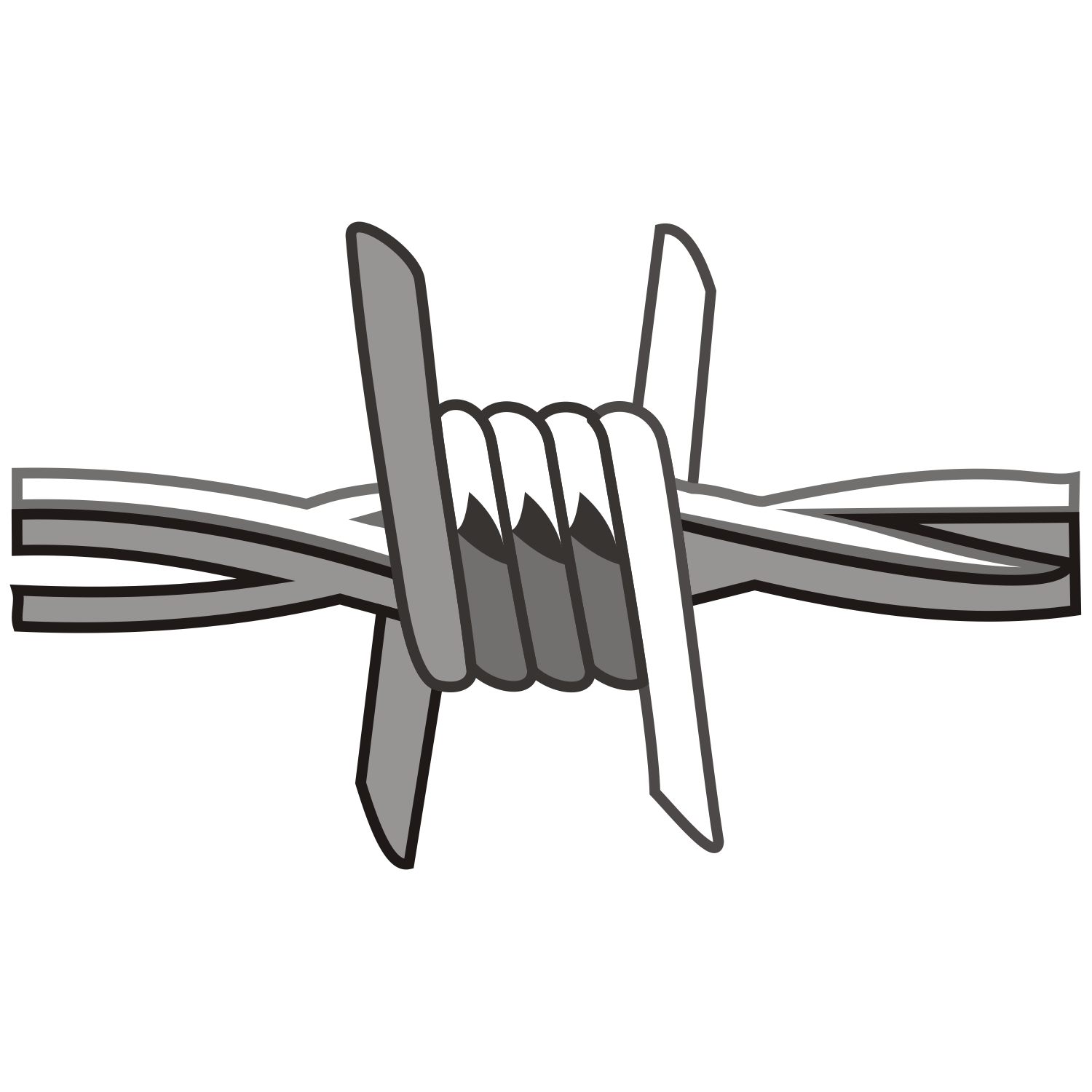 Vector for free use: Barbed wire
