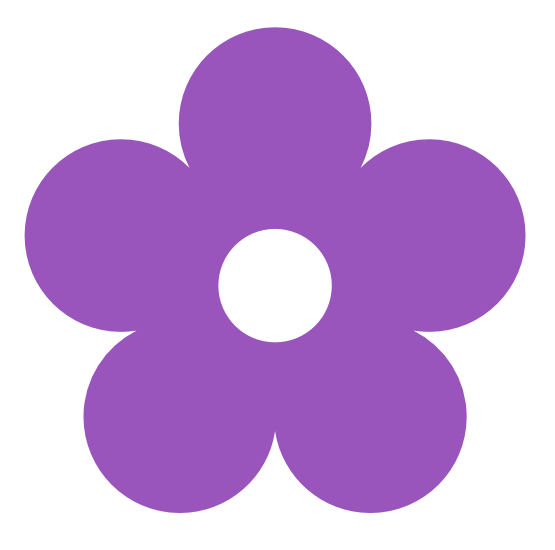 Retro Flower 1 Color Colour Deep Lilac Peace xochi.info ...