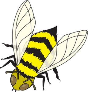 Insect Clipart Image - Honey bee or other winged insect