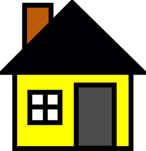 Yellow House 3 clip art - vector clip art online, royalty free ...