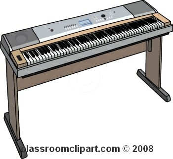 Electric piano keyboard clipart