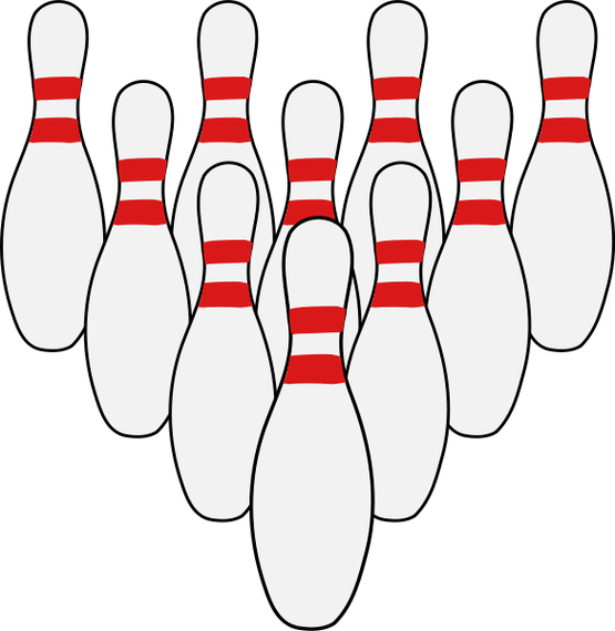 Ten Pin Bowling Template Clipart - Free to use Clip Art Resource