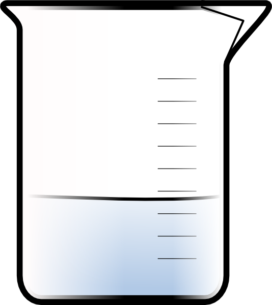 Beaker with water clipart