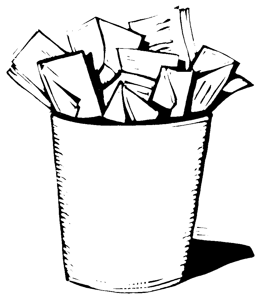 Garbage Black And White Clipart