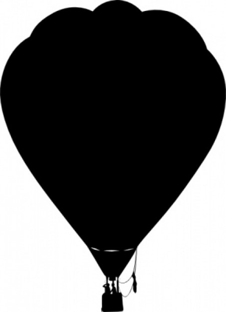 Clue Hot Air Balloon Outline Silhouette clip art | Download free ...