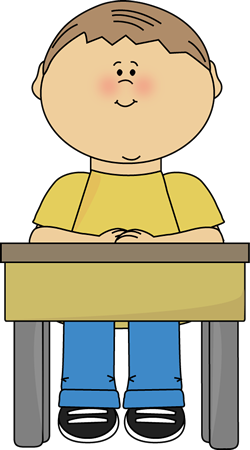 Child sitting at desk clipart - ClipartFox