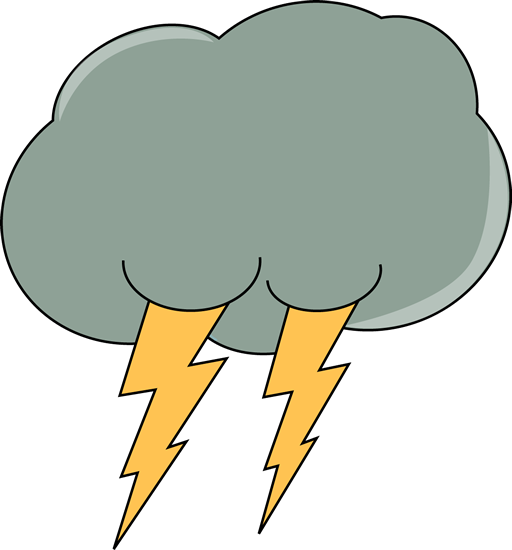 Cloud lightning clipart