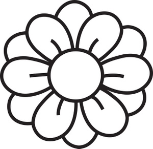 Free black and white clipart flowers