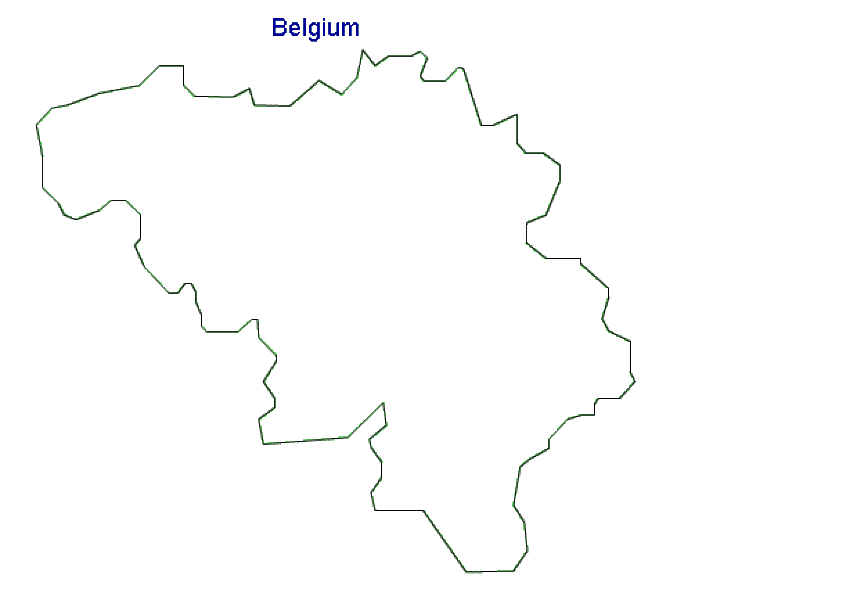 Map of Belgium. Terrain, area and outline maps of Belgium ...