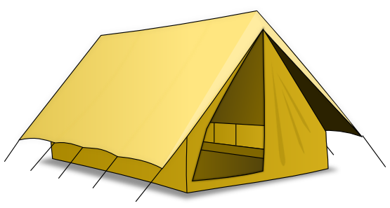 Free Yellow Tent Clip Art
