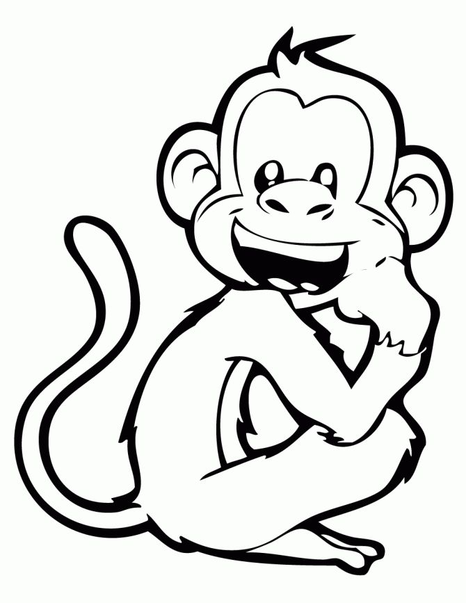1000+ images about Monkey colouring pages