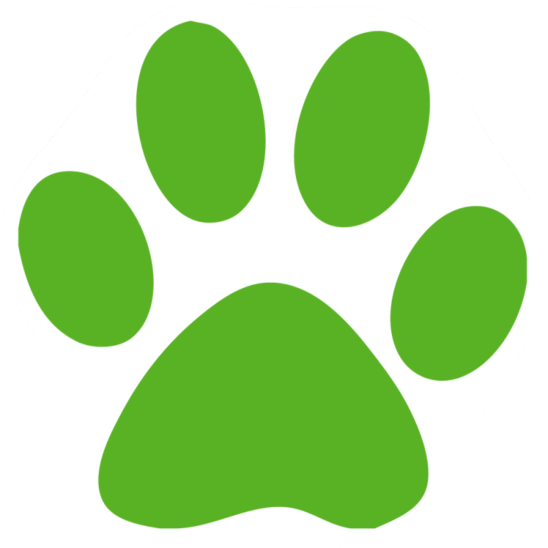 Green Paw Print Clip Art