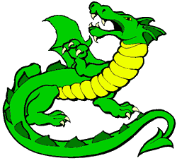 Green dragon clipart