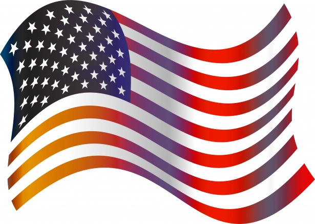 American flag public domain clipart