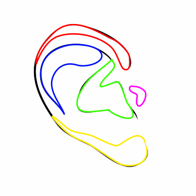 Drawing a cartoon ear