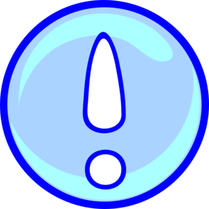 Exclamation Point In Blue clip art - vector clip art online ...