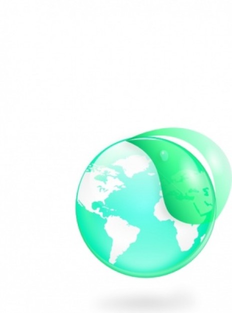 Environmental Eco Globe Leaf Icon clip art | Download free Vector