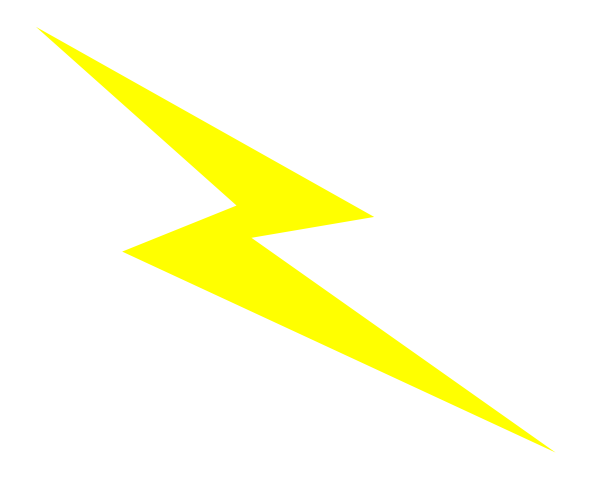 Yellow Lightening Bolt clip art - vector clip art online, royalty ...
