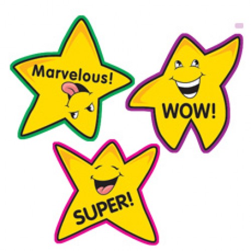 Teacher Stickers | 100 Fun Shape Gold Star Reward School Stickers ...