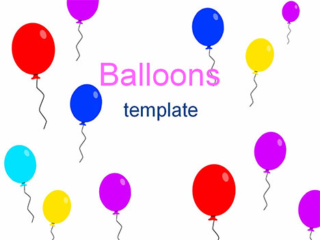 Birthday Balloons 2 PowerPoint Template
