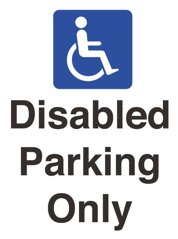Disabled Parking Only Sign – Non-Photoluminescent Rigid PVC ...