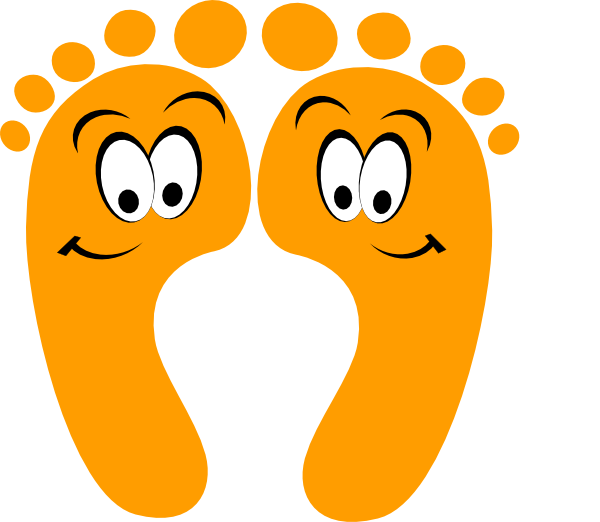 Orange Happy Feet clip art - vector clip art online, royalty free ...