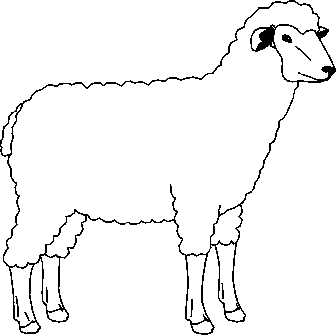 free black and white clipart of farm animals - photo #14