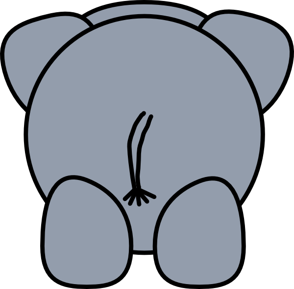 Cartoon Elephant Outline - ClipArt Best