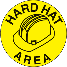 Anti-Slip Safety Floor Markers - Hard Hat Area