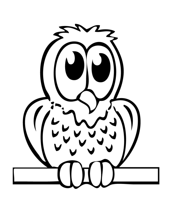 baby big eyed owl coloring pages - photo #14