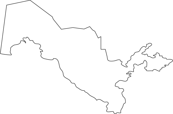 Uzbekistan outline map