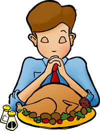 Praying on Thanksgiving | Thanksgiving Clip Art on Gray backdrop ...