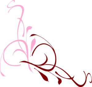 Floral Swirl Bubblegum Pink clip art - vector clip art online ...
