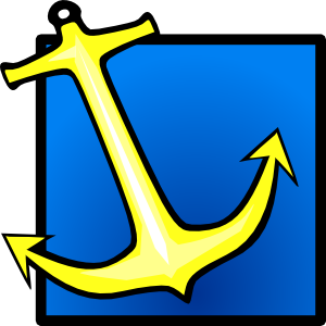 809 views Yellow Anchor Blue Background clip art - vector clip art online ...