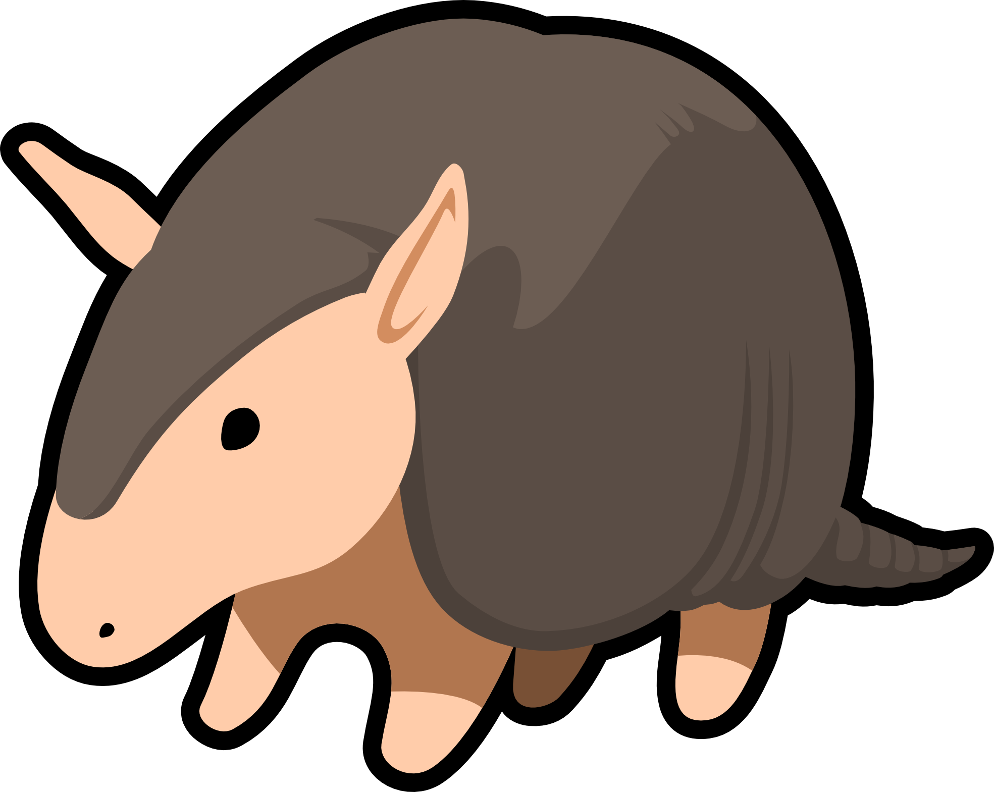 Armadillo Black White Line Art Drawing Scalable Vector Graphics ...