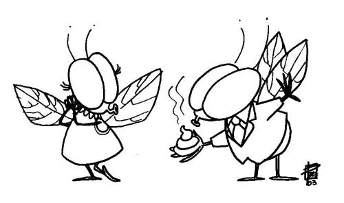 flies in love By toonman | Love Cartoon | TOONPOOL
