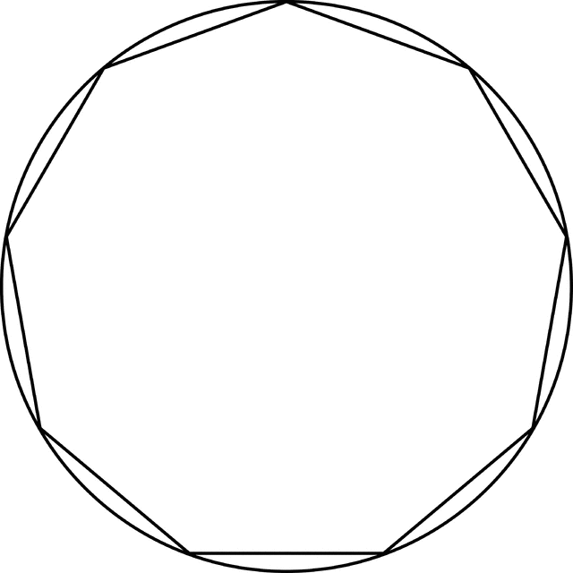 Regular Nonagon Inscribed In A Circle | ClipArt ETC