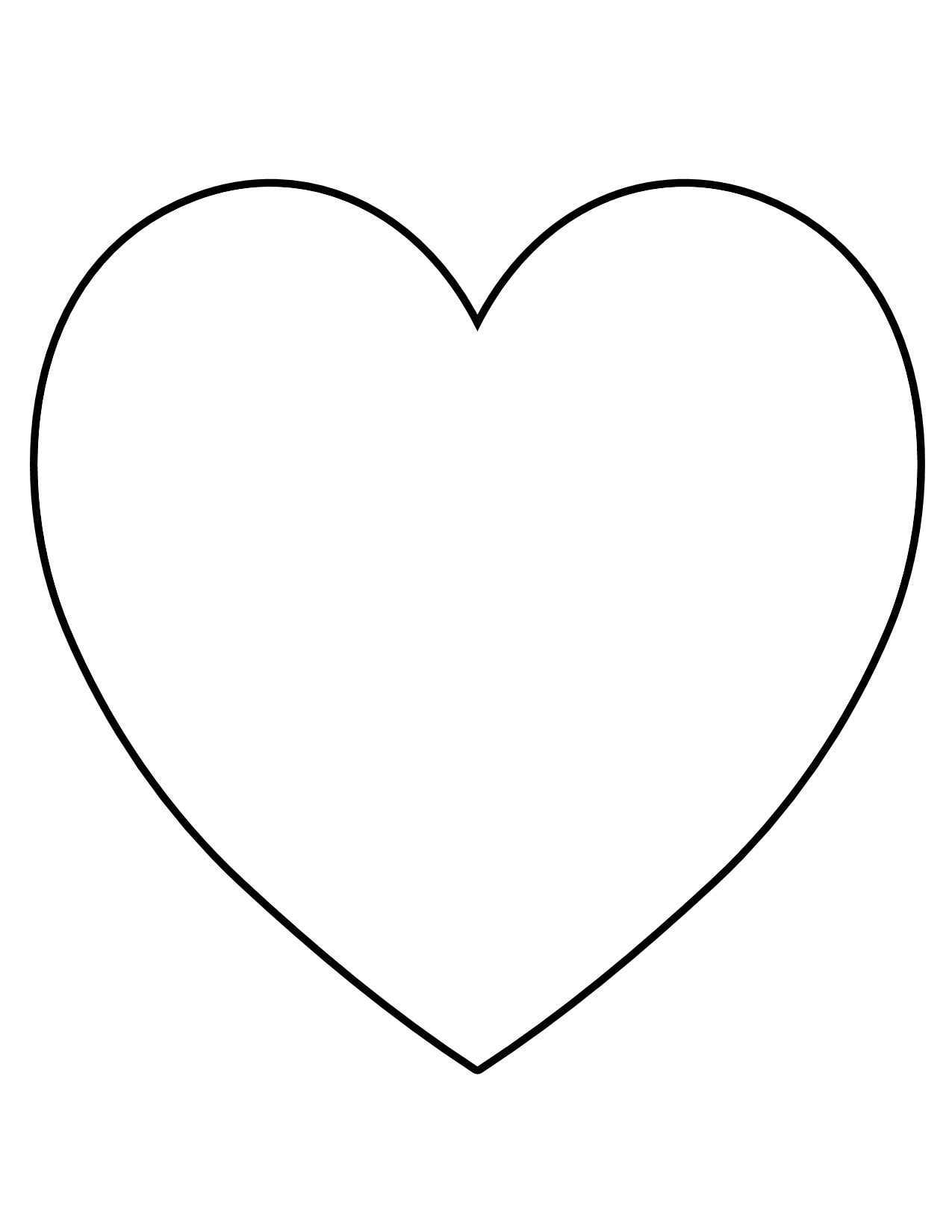 Full Page Heart Template Printable ClipArt Best