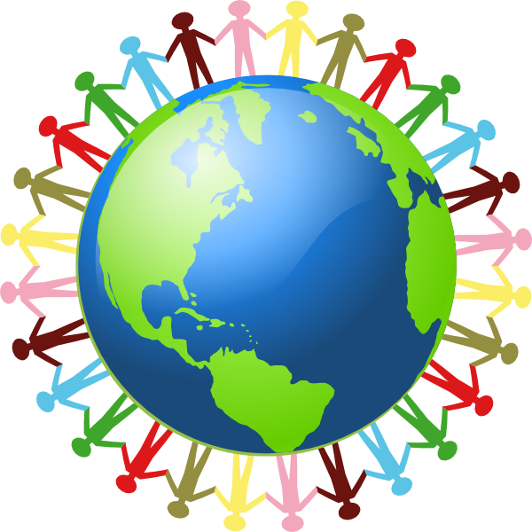 People Holding Hands Around The World Clip Art ...