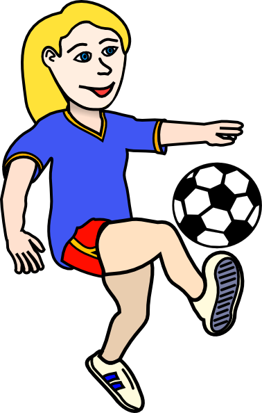 Cartoon Playing Soccer