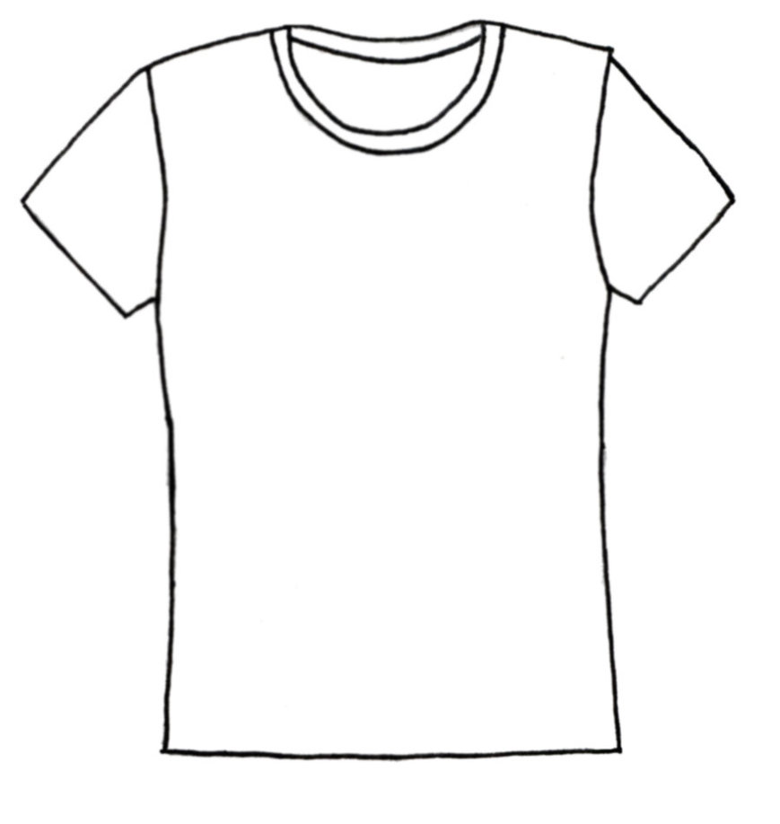 t shirt clipart black and white - photo #44