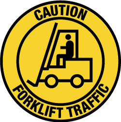 Anti-Slip Floor Sign - "Caution Forklift Traffic" S-19290 - Uline