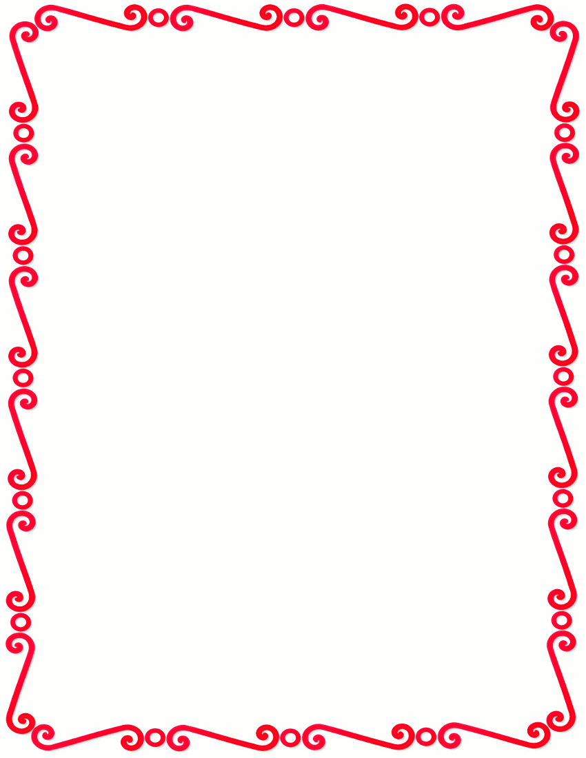 Red Spirals Border Page Frames Spiral Border Red Spirals Border ...