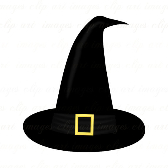 Witch Hat Clip Art one plain and one with buckle by ImagesClipArt