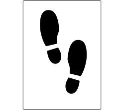 Pedestrian footprints stencil to buy online