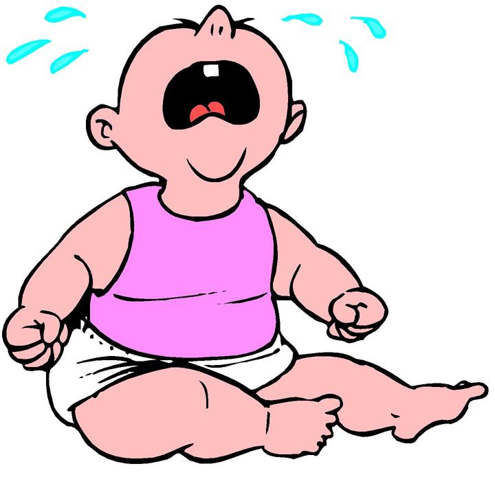 Crying baby cartoon clipart